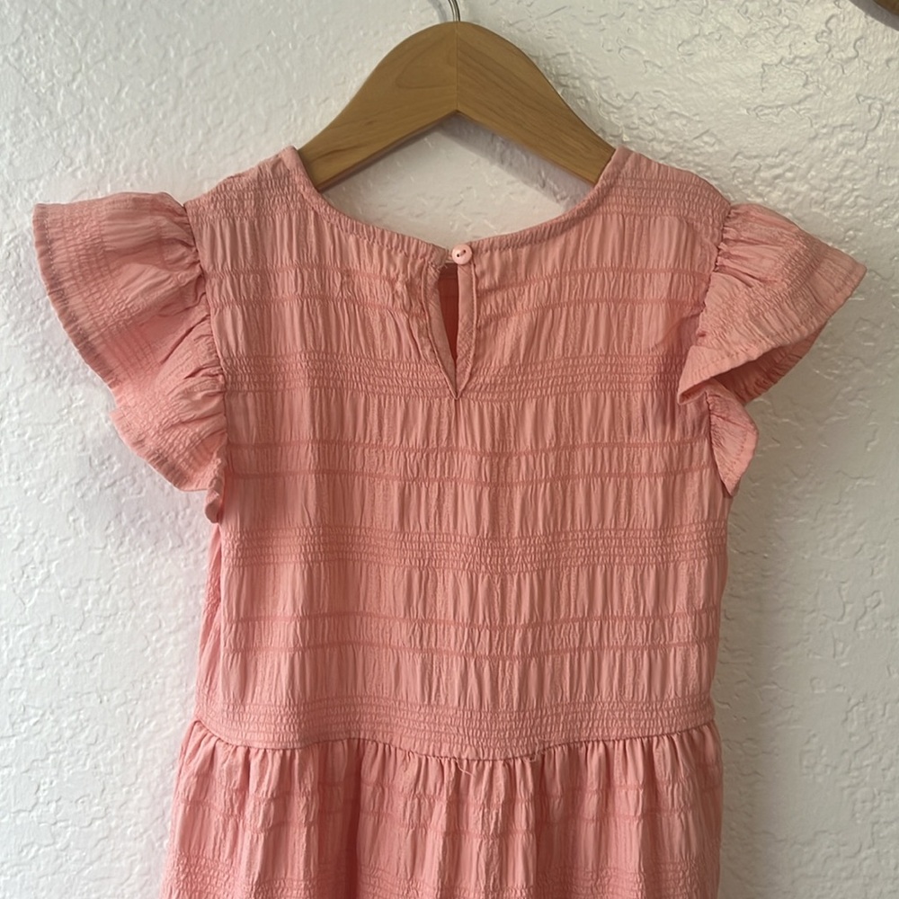 Pink Ruffled High-Low Kids Dress - Picture 4 of 6